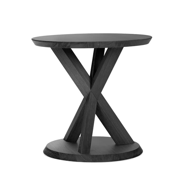ClassiCon - Volkshaus Beistelltisch, Ø 50 cm x  H 48 cm, Eiche schwarz