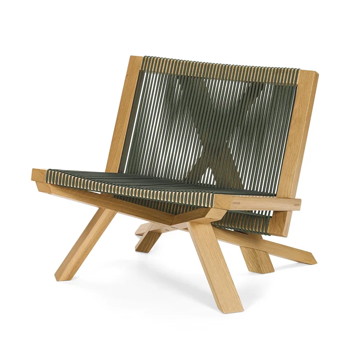 ClassiCon - Volkshaus Lounge Chair, Eiche natur / waldgrün 