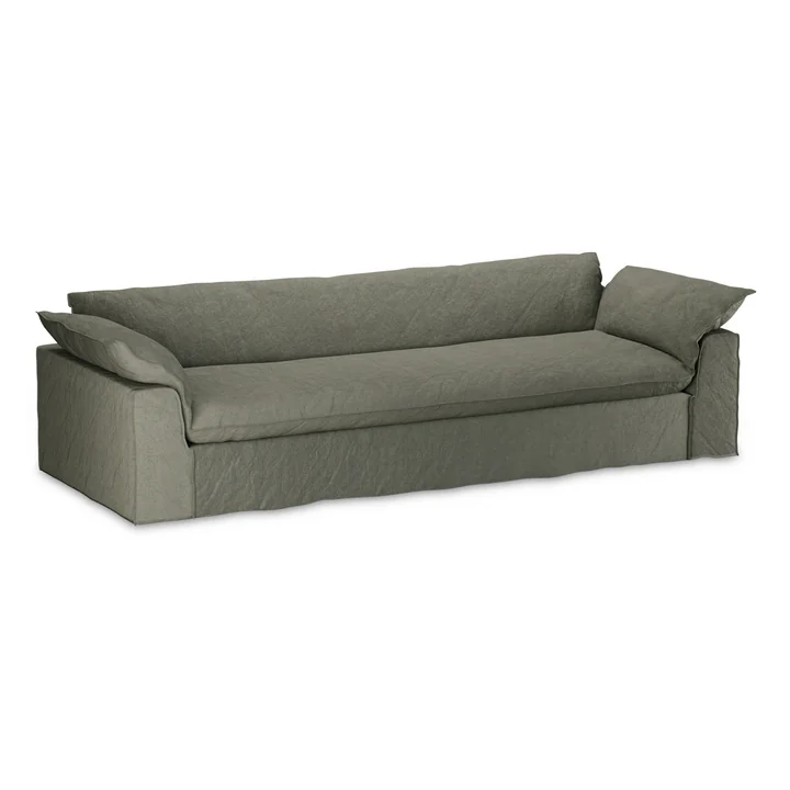 HKliving - Nomad Sofa, 4-Sitzer, Leinen / army green