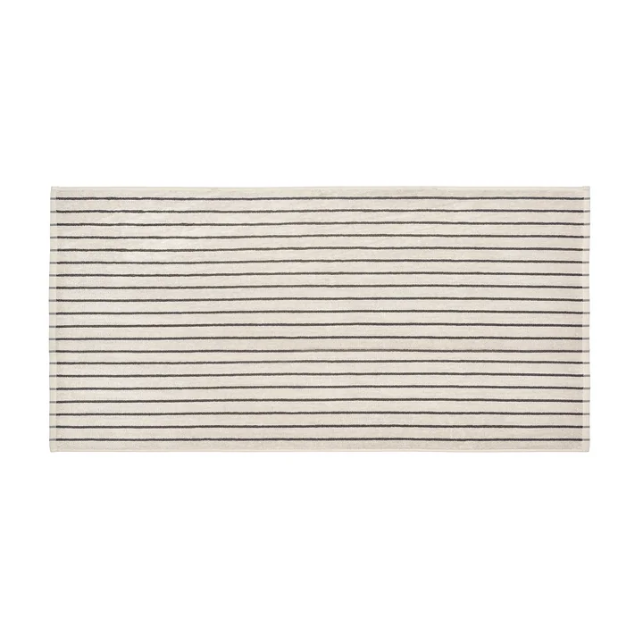 Blomus - Arto Badetuch, 140 x 70 cm, dünne Streifen, moonbeam / magnet