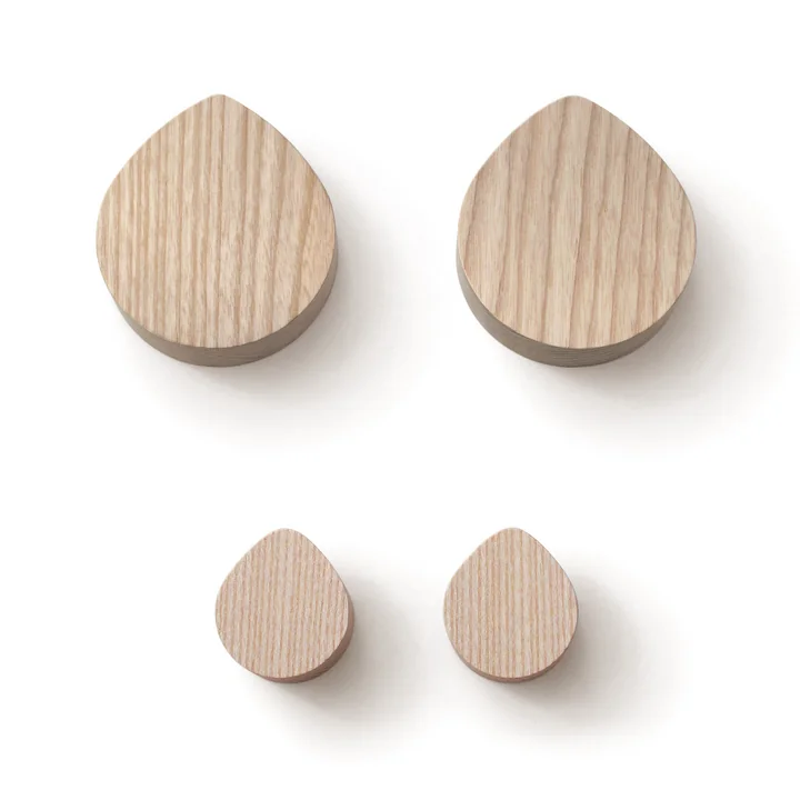 side by side - OI Wandhaken, gross und klein, Esche natur