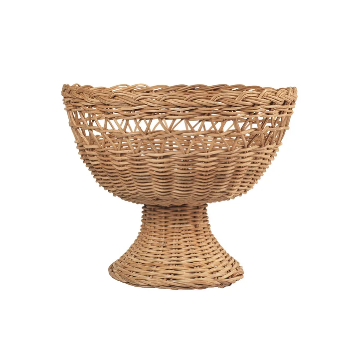 Broste Copenhagen - Emmy Rattan Korb, Ø 26 x H 21 cm, natural brown