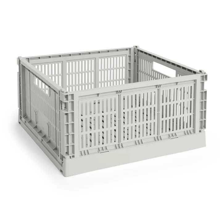 HAY - Colour Crate Korb Square L, 42 x 42 cm, grau, recycled