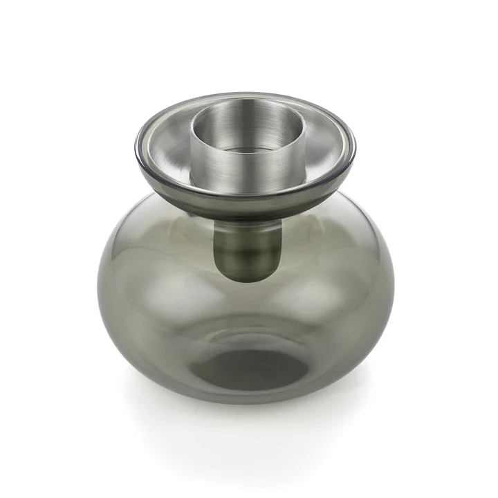 Zone Denmark - Inu Vase / Kerzenhalter, smoked grey