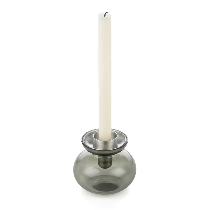 Zone Denmark - Inu Vase / Kerzenhalter, smoked grey