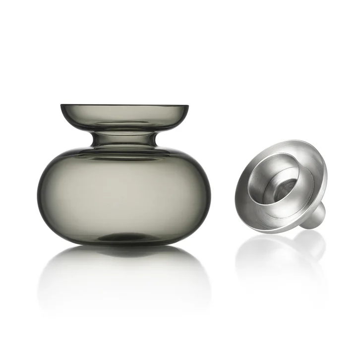Zone Denmark - Inu Vase / Kerzenhalter, smoked grey