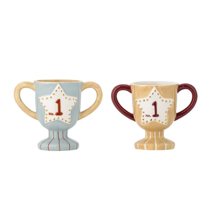 Bloomingville Mini - Trophy Tasse, 150 ml, mehrfarbig (2er-Set)