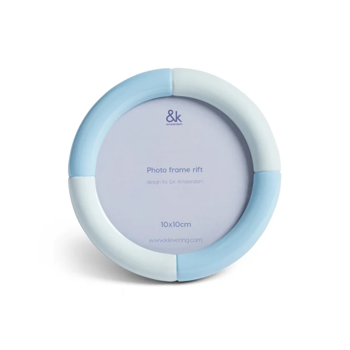 &klevering - Rift Bilderrahmen, Ø 12,5 cm, blau