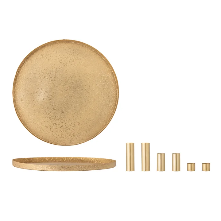 Bloomingville - Maxime Kerzenhalter, Ø 30 x H 8 cm, gold