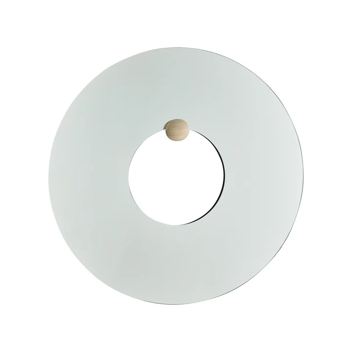 AYTM - Castellum Spiegel Ø 80 cm, klar / travertin