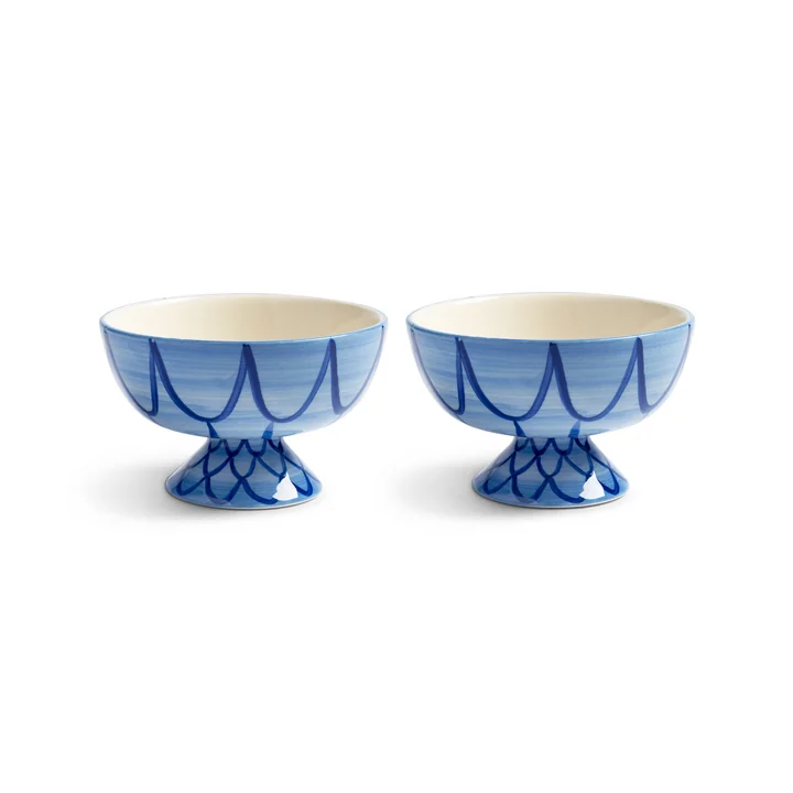 &klevering - Sirène Bowl, Ø 12,5 cm, blau (2er-Set)