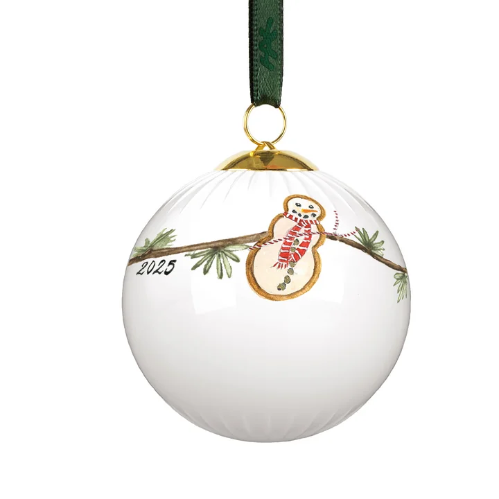 Kähler Design - Hammershøi Weihnachtskugel, weiss mit Dekoration 2025