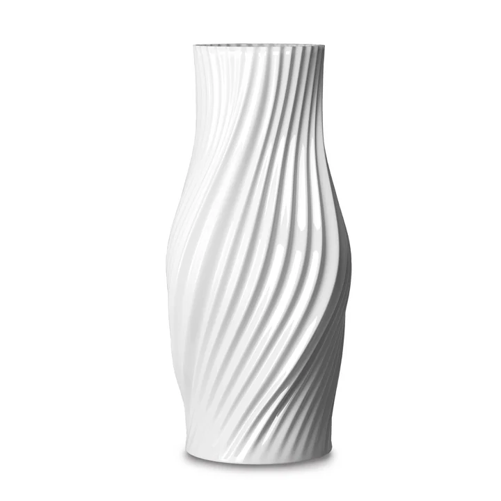 Lyngby Porcelæn - Twist Vase H 31 cm, weiss