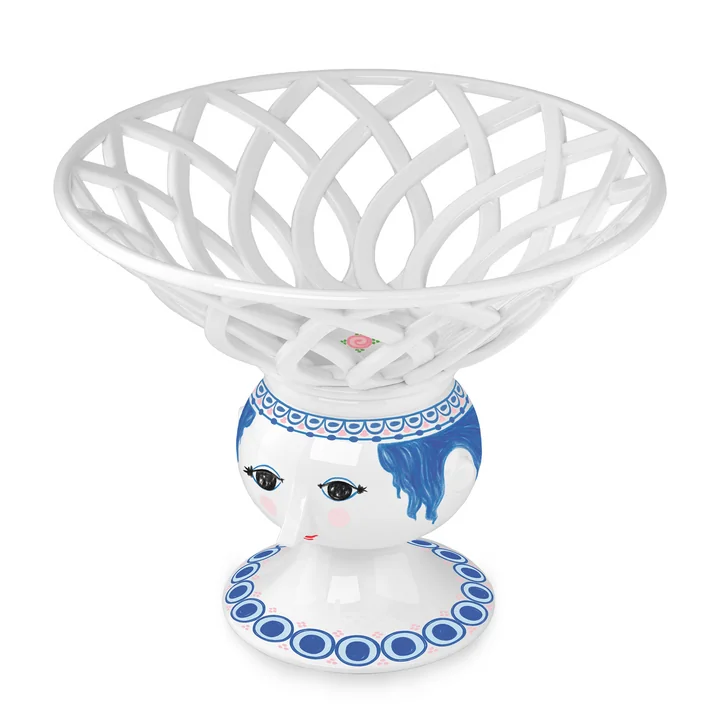 Bjørn Wiinblad - Dora Obstschale auf Fuss, Ø 25 cm, blau