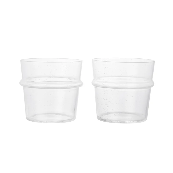 Ferm Living - Boya Low Trinkglas, 30 cl, klar (2er Set)