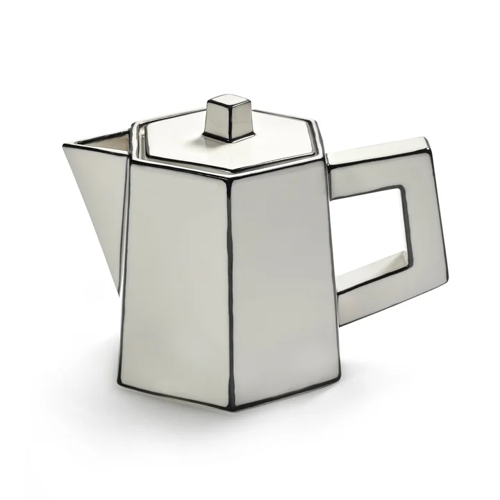 Serax - Carte Blanche Teekanne, weiss / schwarz