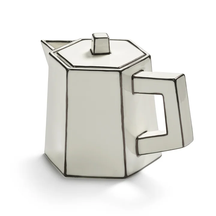 Serax - Carte Blanche Teekanne, weiss / schwarz