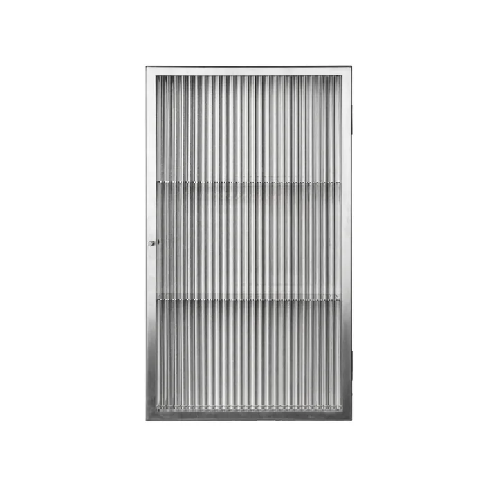 Ferm Living - Haze Wandschrank, 60 x 35 cm, Glas / Edelstahl