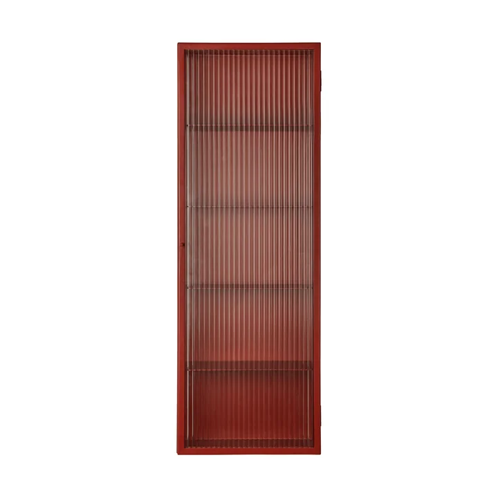 Ferm Living - Haze Wandschrank, 35 x 100 cm, Glas / oxidrot