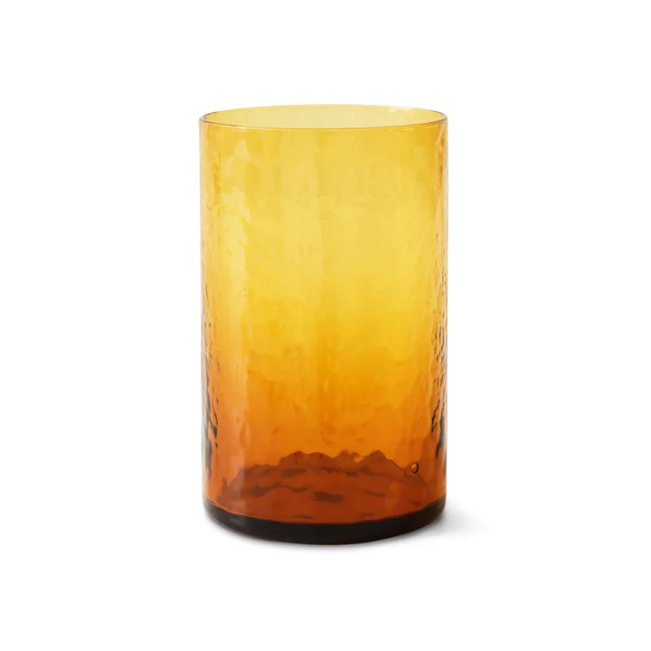 HKliving - Tube Trinkglas, H 12 cm / 400 ml, amber