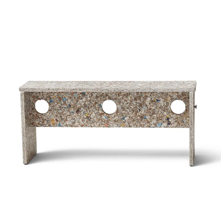 Form & Refine - Remake Bank, 95 cm, grau