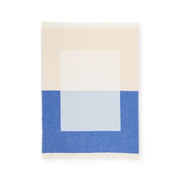 Northern - Echo Wolldecke 130 x 170 cm, blau