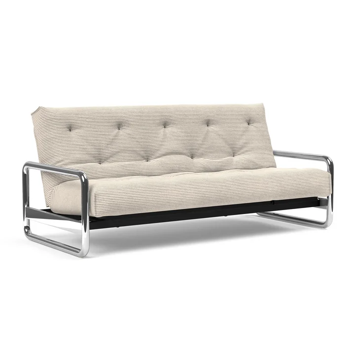 Innovation Living - Lomira Classic Schlafsofa, incl. Nordic Matratze, 140 x 200 cm (594 Corduroy Ivory)