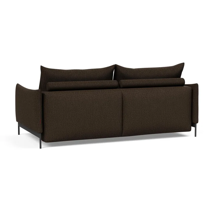Innovation Living - Malloy Schlafsofa, 225 x 110 cm, dunkelbraun / schwarz (358 Taura Chocco)