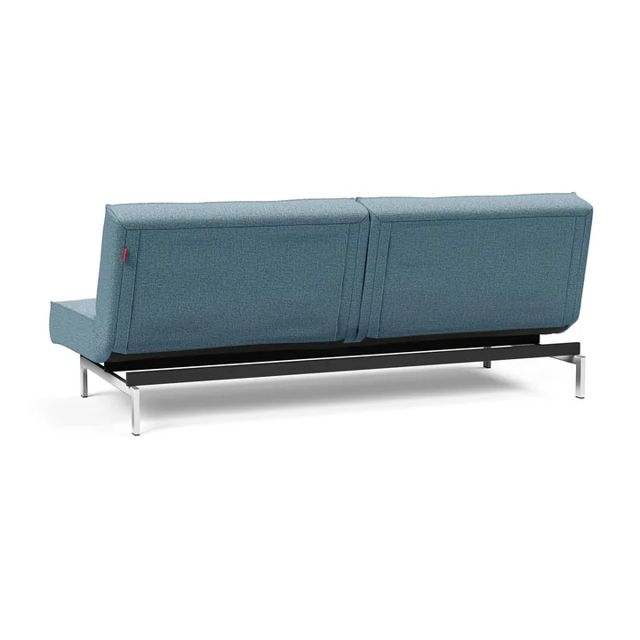 Innovation Living - Splitback Schlafsofa, 210 x 89 cm, chrome / hellblau (525 Mixed Dance)