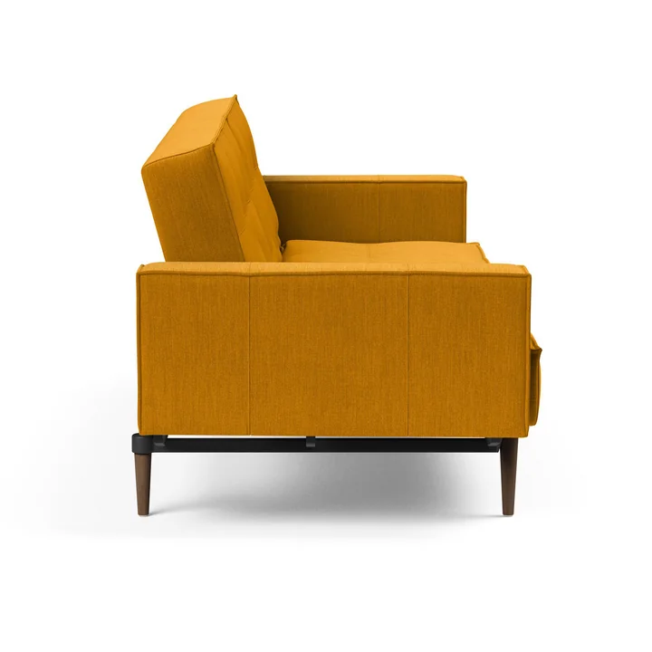 Innovation Living - Splitback Styletto Schlafsofa mit Armlehnen, burned curry (507 Elegance)