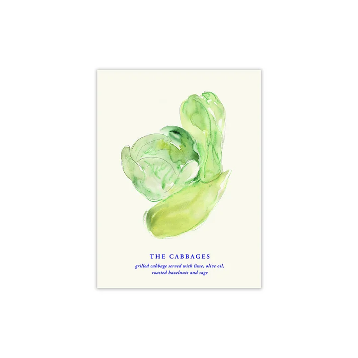 Paper Collective - The Cabbages Poster, 30 x 40 cm