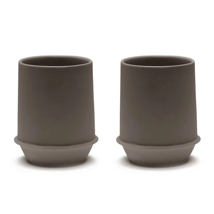 Serax - Dune Becher by Kelly Wearstler, Slate / braun (2er-Set)
