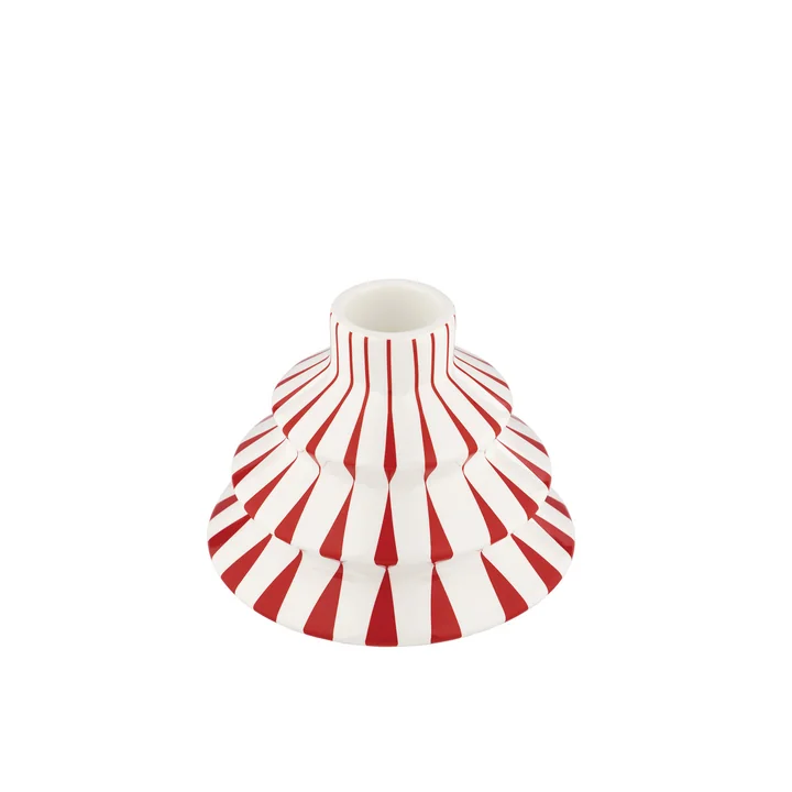 Alessi - Delight Kerzenhalter, weiss / rot / gold
