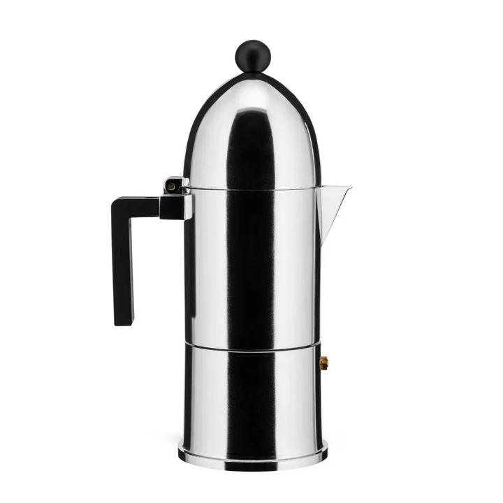 A di Alessi - La Cupola Espressomaschine 9095, Induktion, 30 cl, schwarz