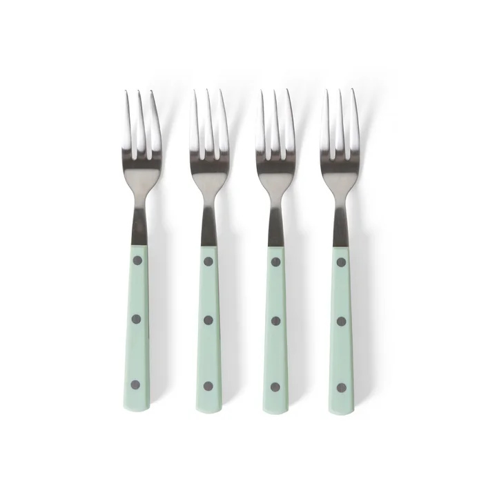 HKliving - 70's Dessertgabel, mint (4er-Set)