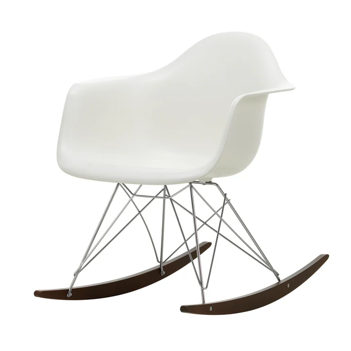 Vitra - Eames Plastic Armchair RAR , Ahorn dunkel / Chrom / weiss