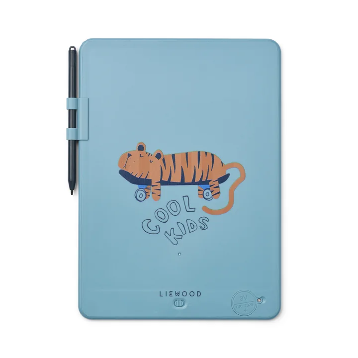 LIEWOOD - Zora LCD-Zeichentafel, 10", tiger / beach blue