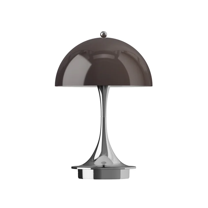 Louis Poulsen - Panthella 160 Portable V3 Akku LED-Tischleuchte, chrom / original opal braun