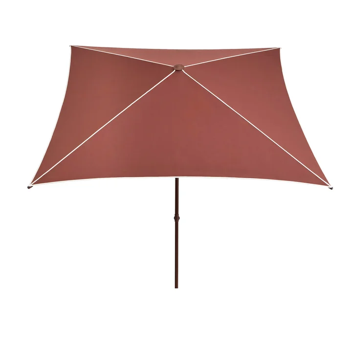 HAY - Terrazza Sonnenschirm, quadratisch, 240 x 240 cm, off-white / burgundy