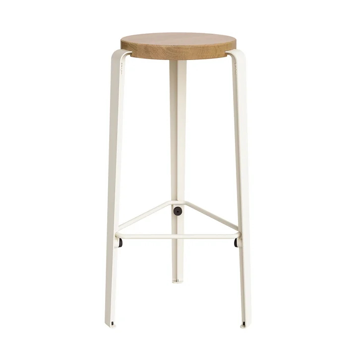 TipToe - BIG LOU Barhocker, Eiche / cream white