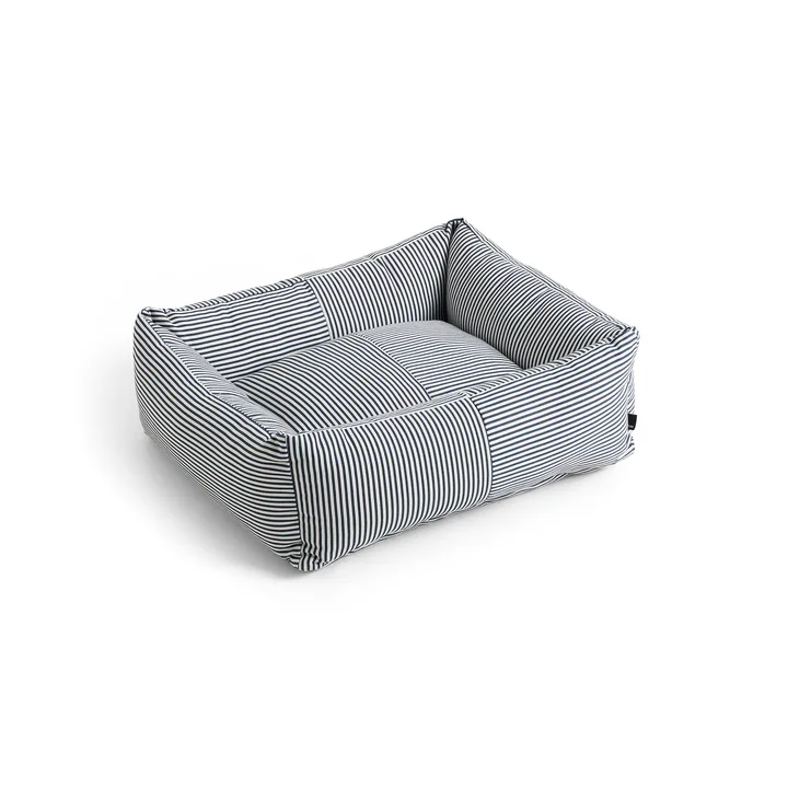 HAY - Hundebett, Zip, S, blau / weisse Streifen