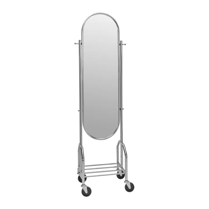 House Doctor - Image Standspiegel auf Rollen, silber