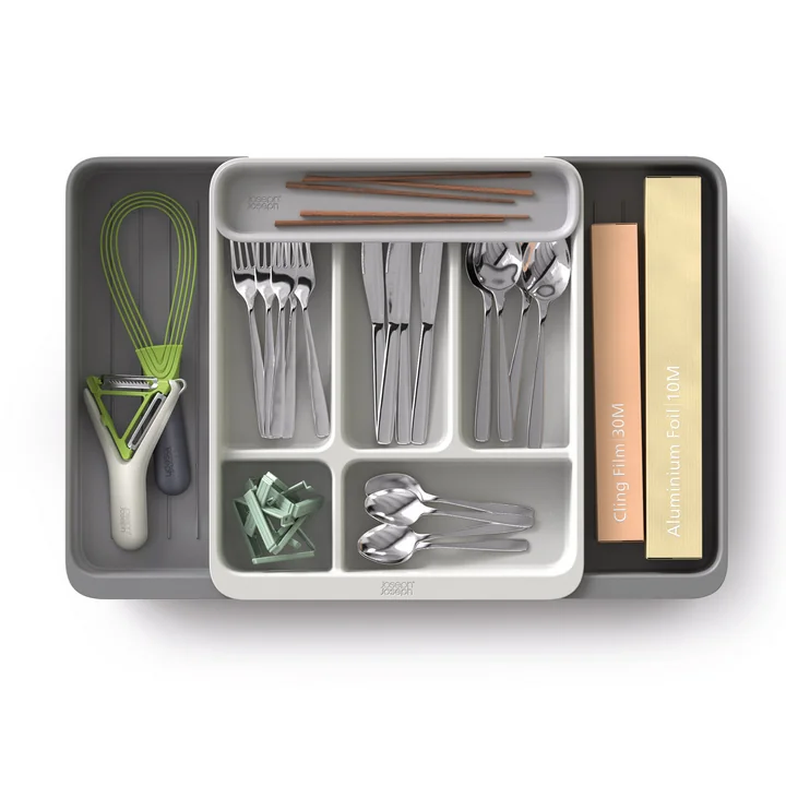 Joseph Joseph - DrawerStore Ausziehbarer Organizer (8-Fächer), light stone