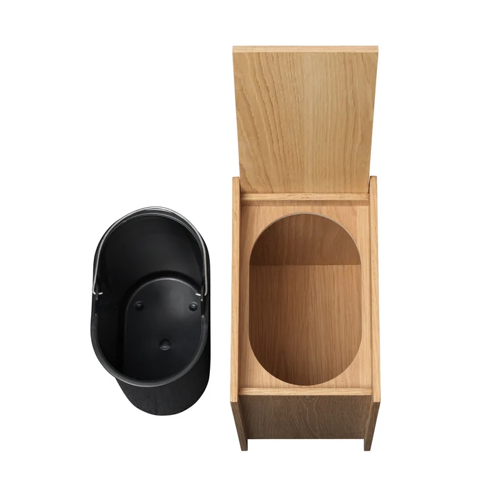 Ferm Living - Sama Abfalleimer, H35 cm, Eiche