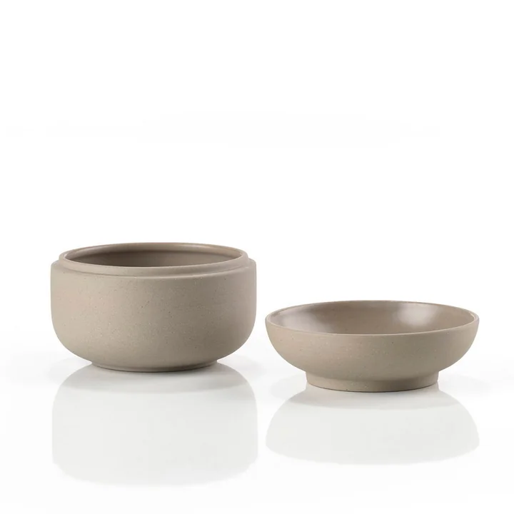 Zone Denmark - Sensu Gefäss mit Deckel, Ø 10 x 7,5 cm, taupe