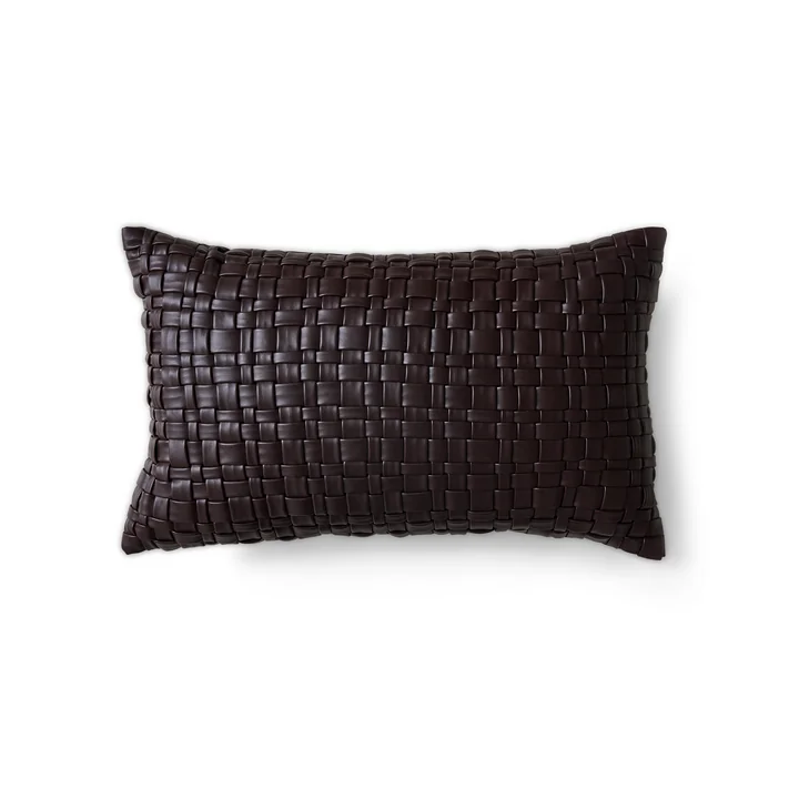HKliving - Woven Kissen, 50 x 30 cm, chocolate brown