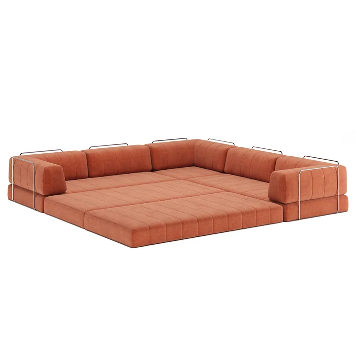 Innovation Living - Cozypad Schlafsofa & Pouf mit Rückenpolster / Armlehne