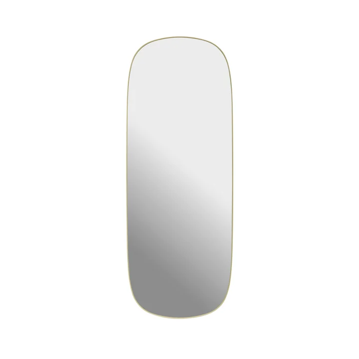 Muuto - Framed Mirror, gross, hellgelb / Klarglas