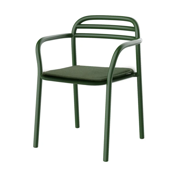Cane-line - Bliss Armlehnstuhl mit Sitzkissen, dunkelgrün