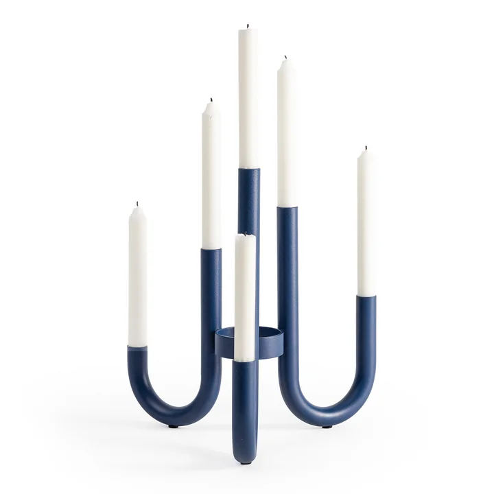 Design House Stockholm - Turn Kerzenhalter, Ø 30,5 x 32,5 cm, blau